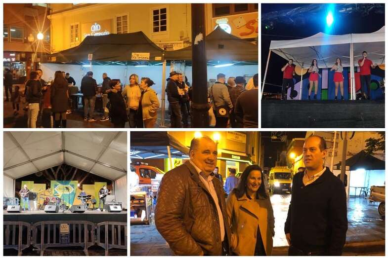 Momento de la nueva edición de la Noche de Vinos y Tapas, anoche en Los Llanos (Foto TA)